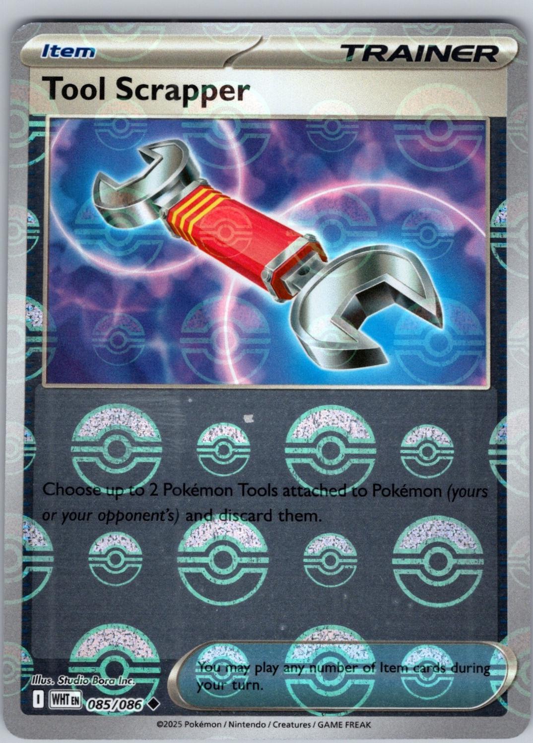 White Flare Tool Scrapper [Poke-Ball] Pokémon card